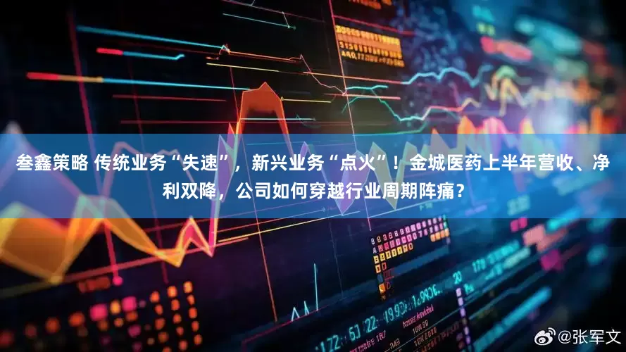 叁鑫策略 传统业务“失速”，新兴业务“点火”！金城医药上半年营收、净利双降，公司如何穿越行业周期阵痛？
