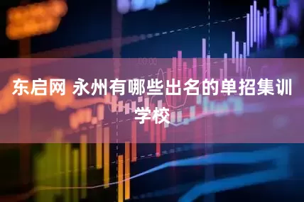 东启网 永州有哪些出名的单招集训学校